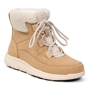79$ JBU Freeze Round Toe Lace Up Winter Boots Women's Size 7.5 US Tan Nubuck